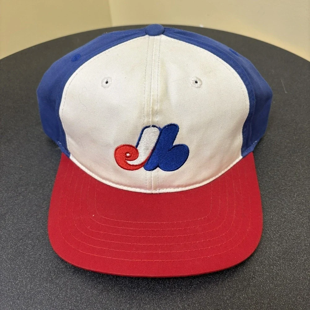 MONTREAL EXPOS MLB BASEBALL AMERICAN NEEDLE SNAPBACK HAT ADJUSTABLE MULTICOLOR